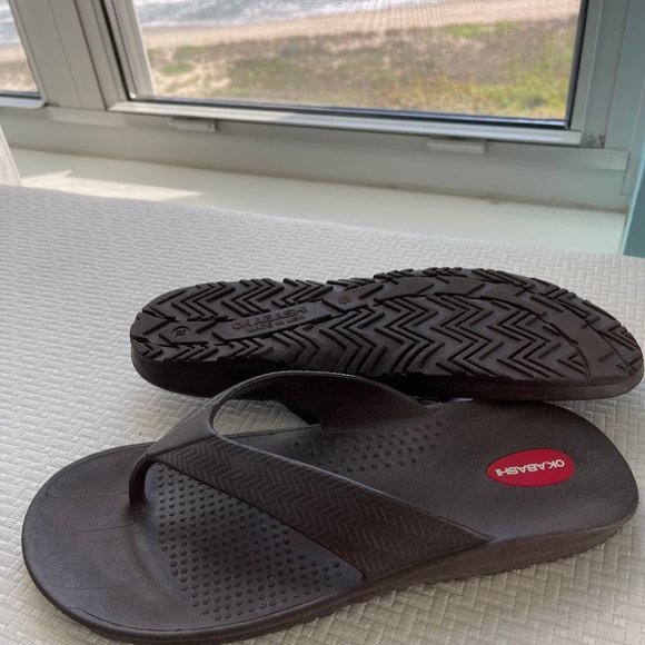 Okabashi | Shoes | Mens Okabashi Surf Brown Comfort Flip Flops Xl | Poshmark